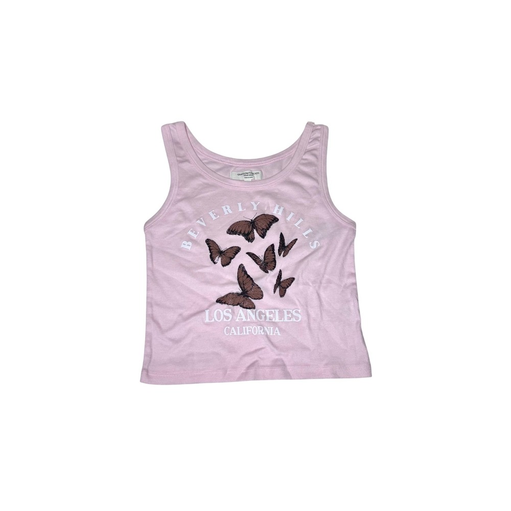 Grayson Threads Beverly Hills Butterflyโ Graphic Tank Top Pink Juniors XS